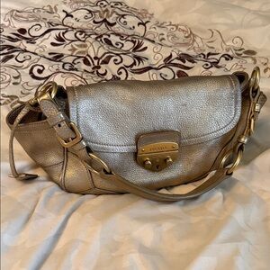 Authentic Prada gold leather handbag